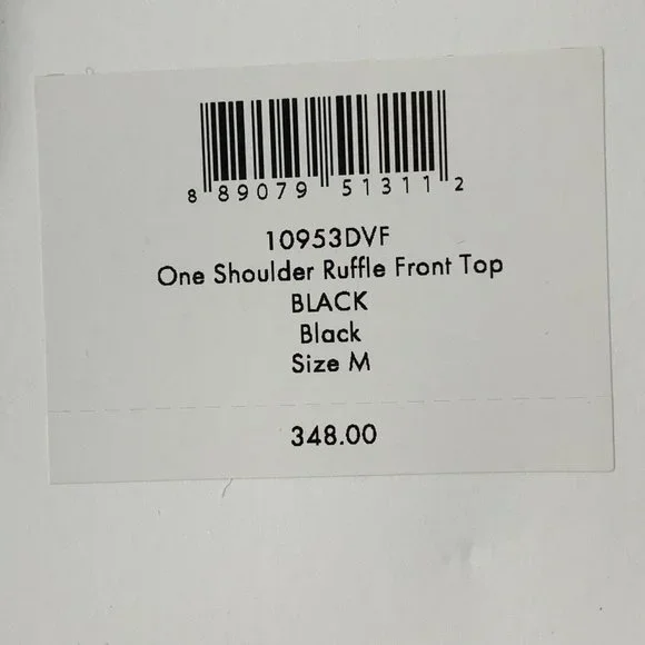 Diane von Furstenberg One-Shoulder Ruffle Circle M - Picture 7 of 10